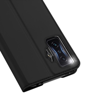 Xiaomi Poco F4 GT Dux Ducis Skin sērijas melns ādas atvērams maciņš | Vacins.lv