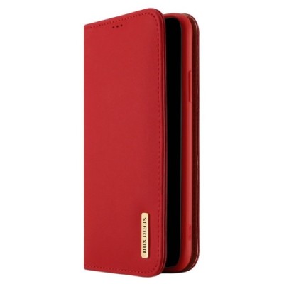 Красный кожаный чехол книжка ''Dux Ducis'' Wish Series для Apple iPhone 11 | Vacins.lv