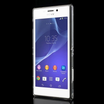 Sony Xperia M2 plastmasas dzidrs (caurspīdīgs) futrālis / Vacins.lv