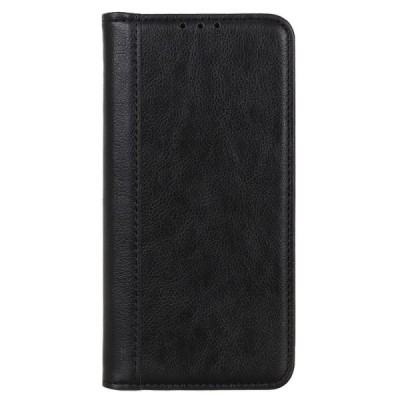 OnePlus 10 Pro чёрный кожаный чехол-книжка | Vacins.lv