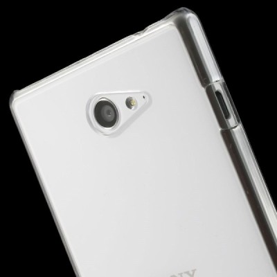 Sony Xperia M2 plastmasas dzidrs (caurspīdīgs) futrālis / Vacins.lv