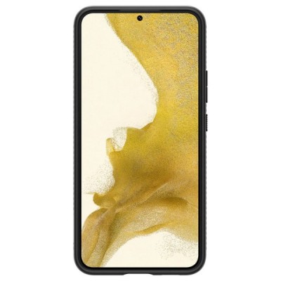 Samsung Galaxy S22 5G (SM-S901X) „Spigen“ Liquid Air melns cieta silikona apvalks | vacins.lv