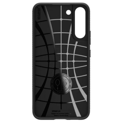 Samsung Galaxy S22 5G (SM-S901X) „Spigen“ Liquid Air melns cieta silikona apvalks | vacins.lv
