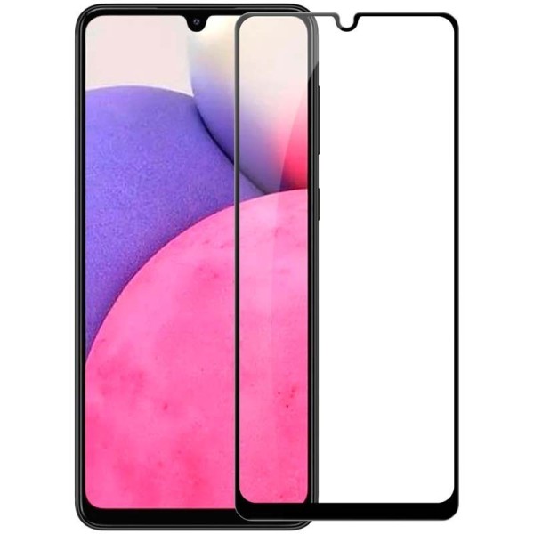 „Amorus“ ekrāna stikls (pilnīgi aizsedzama) komplekts - melns (Galaxy A33 5G)