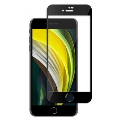Apple iPhone 7, 8, SE 2020, SE 2022 „Guardian“ Tempered Glass melns ekrāna aizsargstikls | Vacins.lv
