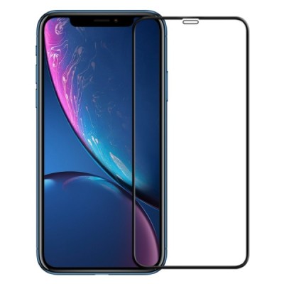 Apple iPhone Xr, iPhone 11 „Guardian“ Tempered Glass melns ekrāna aizsargstikls | Vacins.lv