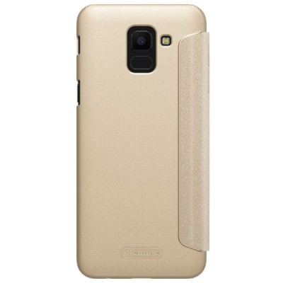 Samsung Galaxy J6 2018 (J600) Nillkin Sparkle золотой чехол-книжка | Vacins.lv
