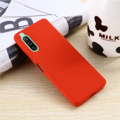 Sony Xperia 10 IV „Shell“ cieta silikona (TPU) sarkans apvalks | vacins.lv