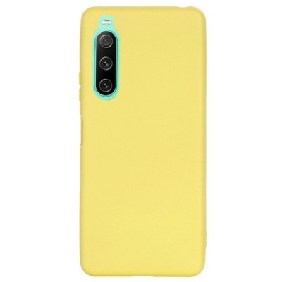 Sony Xperia 10 IV Shell (TPU) твердый силиконовый чехол - жёлтый | Vacins.lv