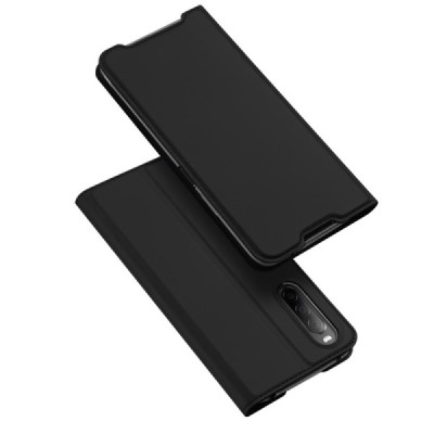 „Dux Ducis“ Skin серии Sony Xperia 10 IV чёрный кожаный чехол-книжка | Vacins.lv