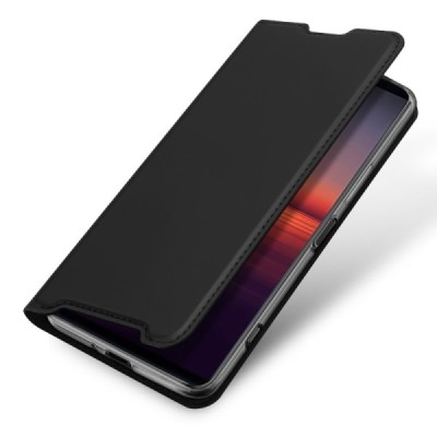„Dux Ducis“ Skin серии Sony Xperia 1 IV чёрный кожаный чехол-книжка | Vacins.lv