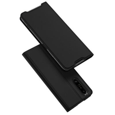 „Dux Ducis“ Skin серии Sony Xperia 1 IV чёрный кожаный чехол-книжка | Vacins.lv
