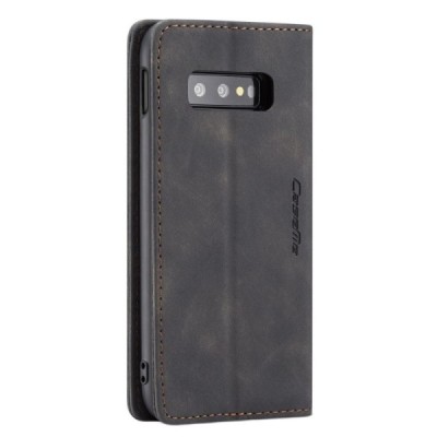 Samsung Galaxy S10e (G970) CaseMe Retro открываемый чёрный кожаный чехол – книжка | Vacins.lv