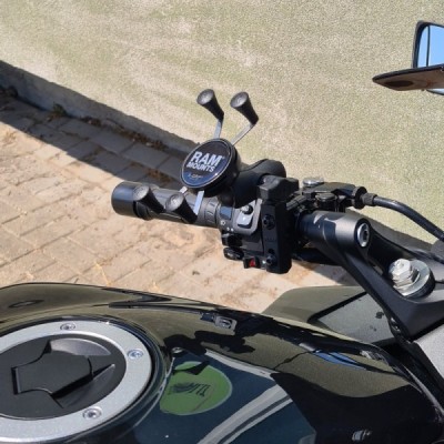 „RAM Mounts“ X-Grip держатель телефона для мотоцикла (прикрепляется к тормозам или сцеплению), велосипеда, скутера  | Vacins.lv