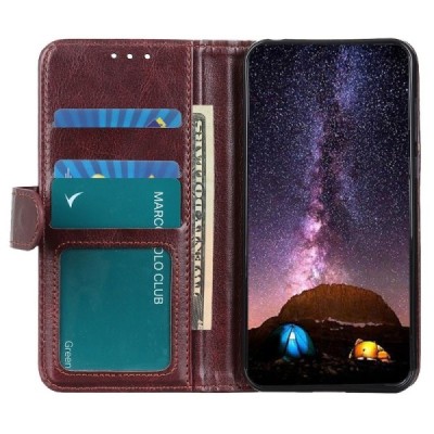 Sony Xperia 1 IV atvēramais ādas brūns maciņš (maks) | Vacins.lv