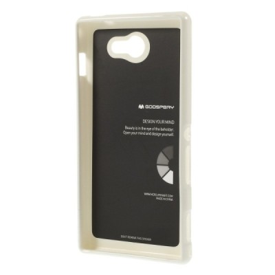 Sony Xperia M2 D2303 Mercury balts cieta silikona (TPU) futrālis / Vacins.lv