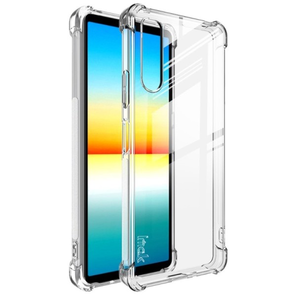 „Imak“ pastiprinātas aizsardzības cieta silikona (TPU) apvalks - dzidrs + ekrāna aizsargplēve (Xperia 10 IV)