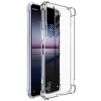 Sony Xperia 1 IV Imak pastiprinātas aizsardzības cieta silikona (TPU) dzidrs vāciņš + ekrāna aizsargplēve | Vacins.lv
