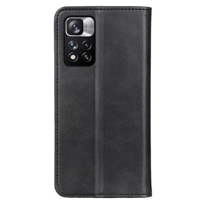 Xiaomi Redmi Note 11 Pro+ „Split“ чёрный кожаный чехол-книжка | Vacins.lv