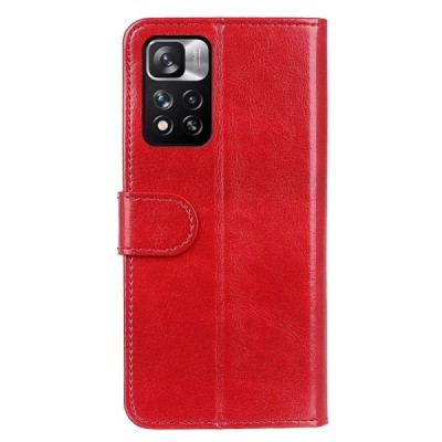 Xiaomi Redmi Note 11 Pro+ открываемый красный кожаный чехол - книжка | Vacins.lv
