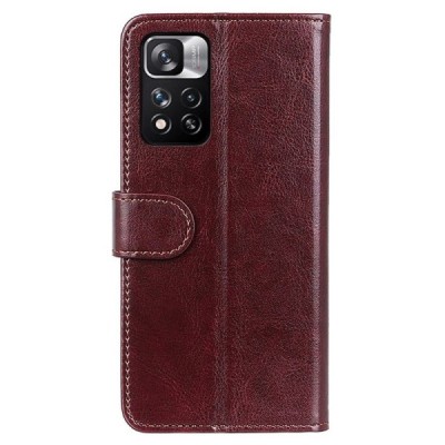 Xiaomi Redmi Note 11 Pro+ открываемый коричневый кожаный чехол - книжка | Vacins.lv