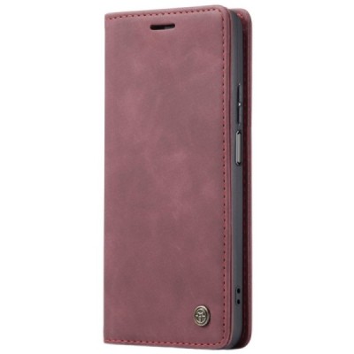 Xiaomi Redmi Note 11 Pro+ CaseMe Retro solīds atvēramais ādas bordo maciņš - maks | Vacins.lv