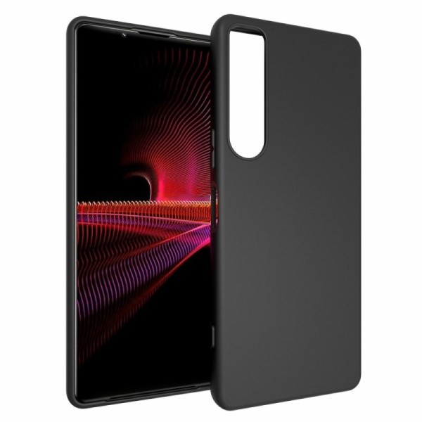 Твердый силиконовый чехол (TPU) - чёрный (Xperia 1 IV)