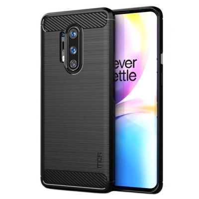 OnePlus 8 Pro „Mofi“ твердый силиконовый чехол (TPU) - черный | Vacins.lv