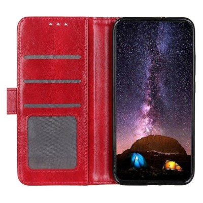 Samsung Galaxy M53 5G (M536) открываемый красный кожаный чехол - книжка | Vacins.lv