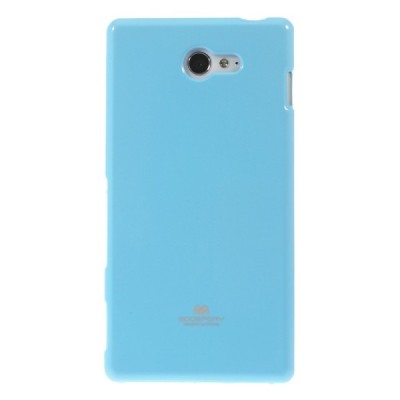 Sony Xperia M2 D2303 Mercury gaiši zils cieta silikona (TPU) futrālis / Vacins.lv
