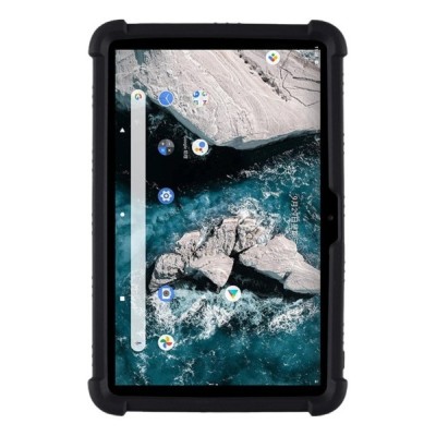 Nokia T20 Shell Kickstand усиленный защитный твердый силиконовый чехол из TPU чёрного цвета | Vacins.lv