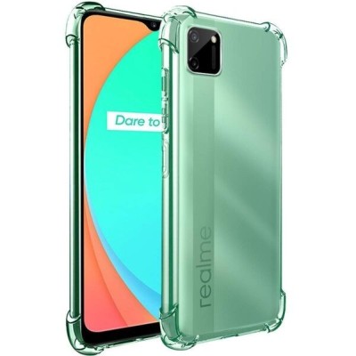 Усиленная защита Realme C11 прозрачный твердый силиконовый (TPU) чехол | Vacins.lv