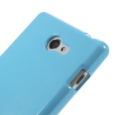 Sony Xperia M2 D2303 Mercury gaiši zils cieta silikona (TPU) futrālis / Vacins.lv