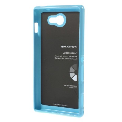 Sony Xperia M2 D2303 Mercury gaiši zils cieta silikona (TPU) futrālis / Vacins.lv