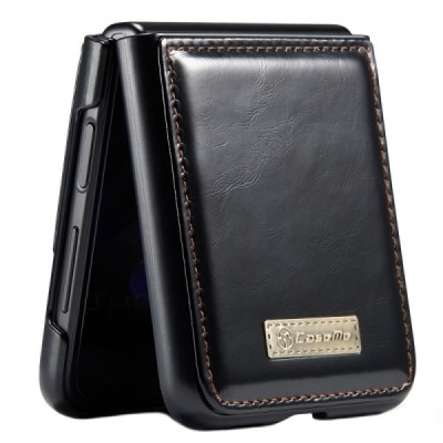 Samsung Galaxy Z Flip3 (F711) „CaseMe“ solīds melns plastika apvalks | Vacins.lv