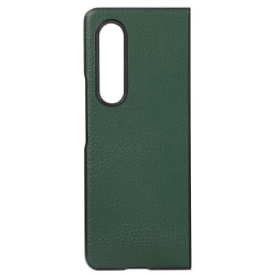 Samsung Galaxy Z Fold4 5G (F936B) Deluxe Leather зелёный кожаный чехол | Vacins.lv