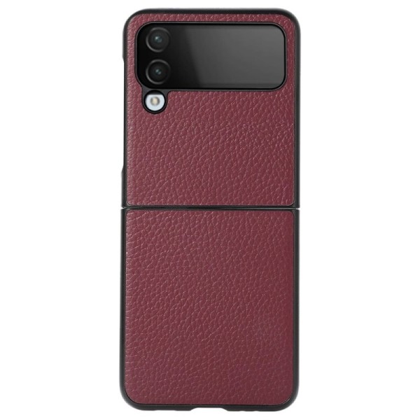 „Deluxe Leather“ apvalks - bordo (Galaxy Z Flip4)