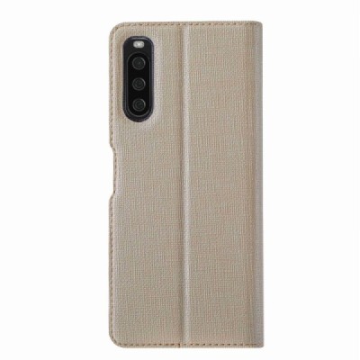 Sony Xperia 10 IV „Vili“ atvērams zelta ādas maciņš | Vacins.lv