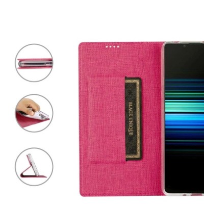 Sony Xperia 10 IV „Vili“ atvērams rozs ādas maciņš | Vacins.lv