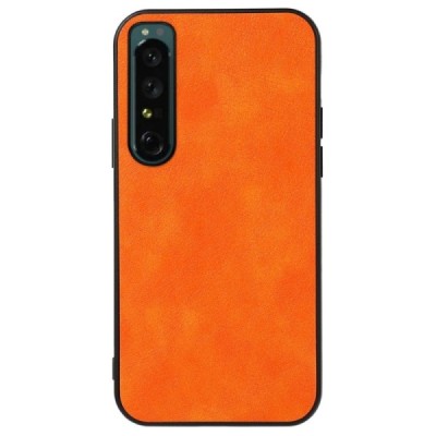 Sony Xperia 1 IV „Deluxe Leather“ oranžs ādas apvalks | Vacins.lv