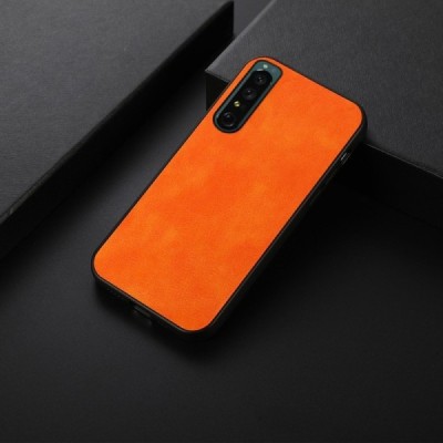 Sony Xperia 1 IV „Deluxe Leather“ oranžs ādas apvalks | Vacins.lv