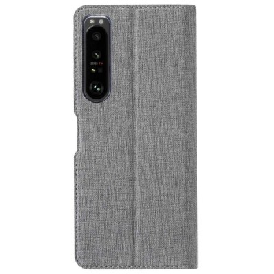 Sony Xperia 1 IV „Vili“ серый чехол-книжка | Vacins.lv