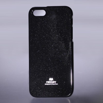 „Mercury“ Color kieto silikono (TPU) juodas Apple iPhone SE (5, 5s) dėklas (dėkliukas) / Priedai.lt