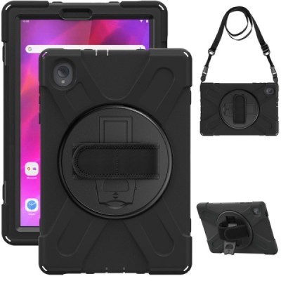 Tab M10 Plus 10.3" (TB-X606F) pastiprinātas aizsardzības melns (360°) apvalks, vaciņš | Vacins.lv