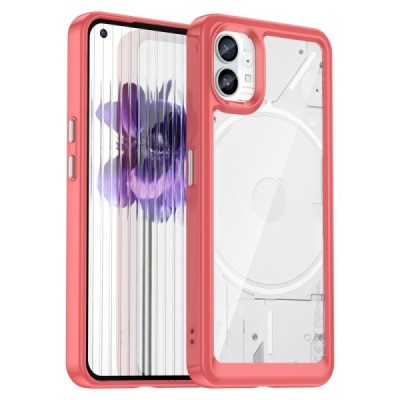 Nothing Phone 1 5G Fashion прозрачный чехол из твердого силикона (TPU) с розовой окантовкой | Vacins.lv