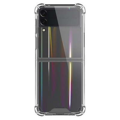 Samsung Galaxy Z Flip4 (F721) усиленная защита, прозрачный чехол из твердого силикона TPU | Vacins.lv