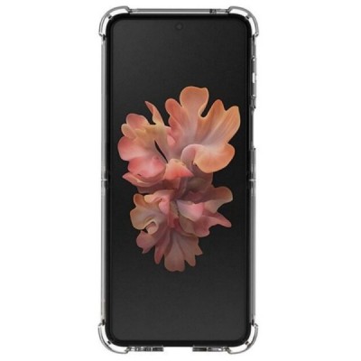 Samsung Galaxy Z Flip4 (F721) усиленная защита, прозрачный чехол из твердого силикона TPU | Vacins.lv
