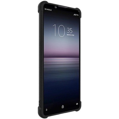 Sony Xperia 1 IV Imak усиленный твердый силиконовый чехол TPU чёрный, задняя часть + защитная пленка для экрана | Vacins.lv