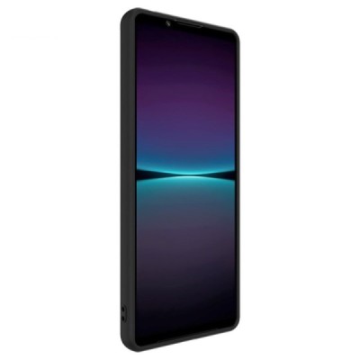 „Imak“ Textured Leather Sony Xperia 1 IV melns apvalks | vacins.lv