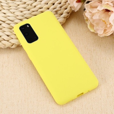 Samsung Galaxy S20 (G980) Shell cieta silikona (TPU) apvalks - dzeltens | vacins.lv